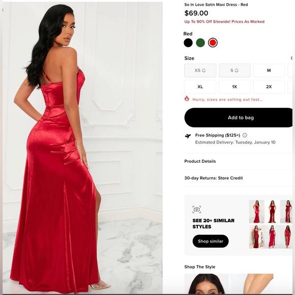 Long red dress ❤️ - Picture 2 of 2